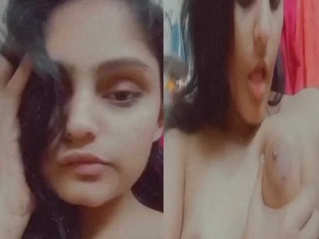 Cute girl licking own boobs free sex India