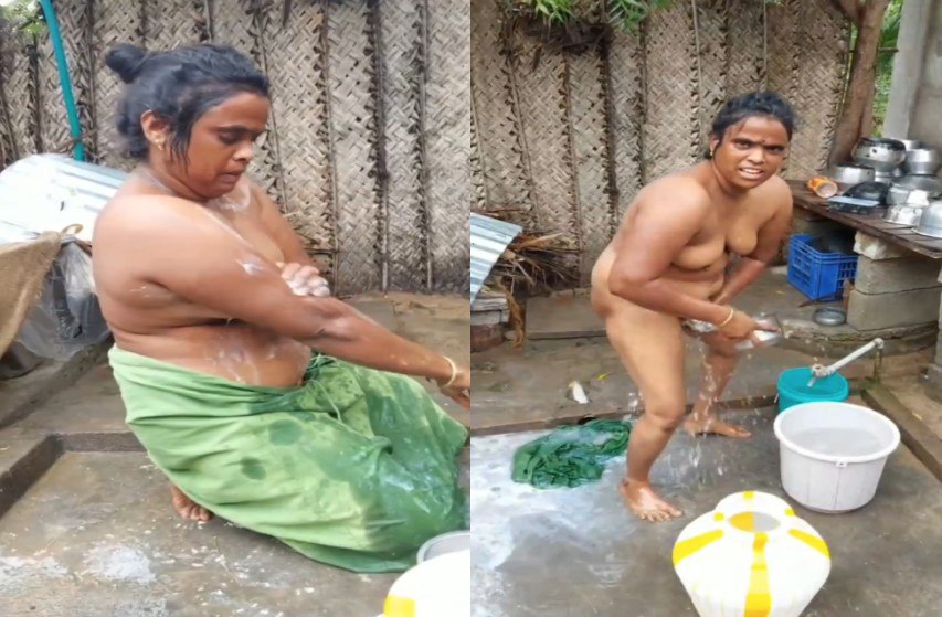 Tamil Village Aunty Bathing Uncensored Version